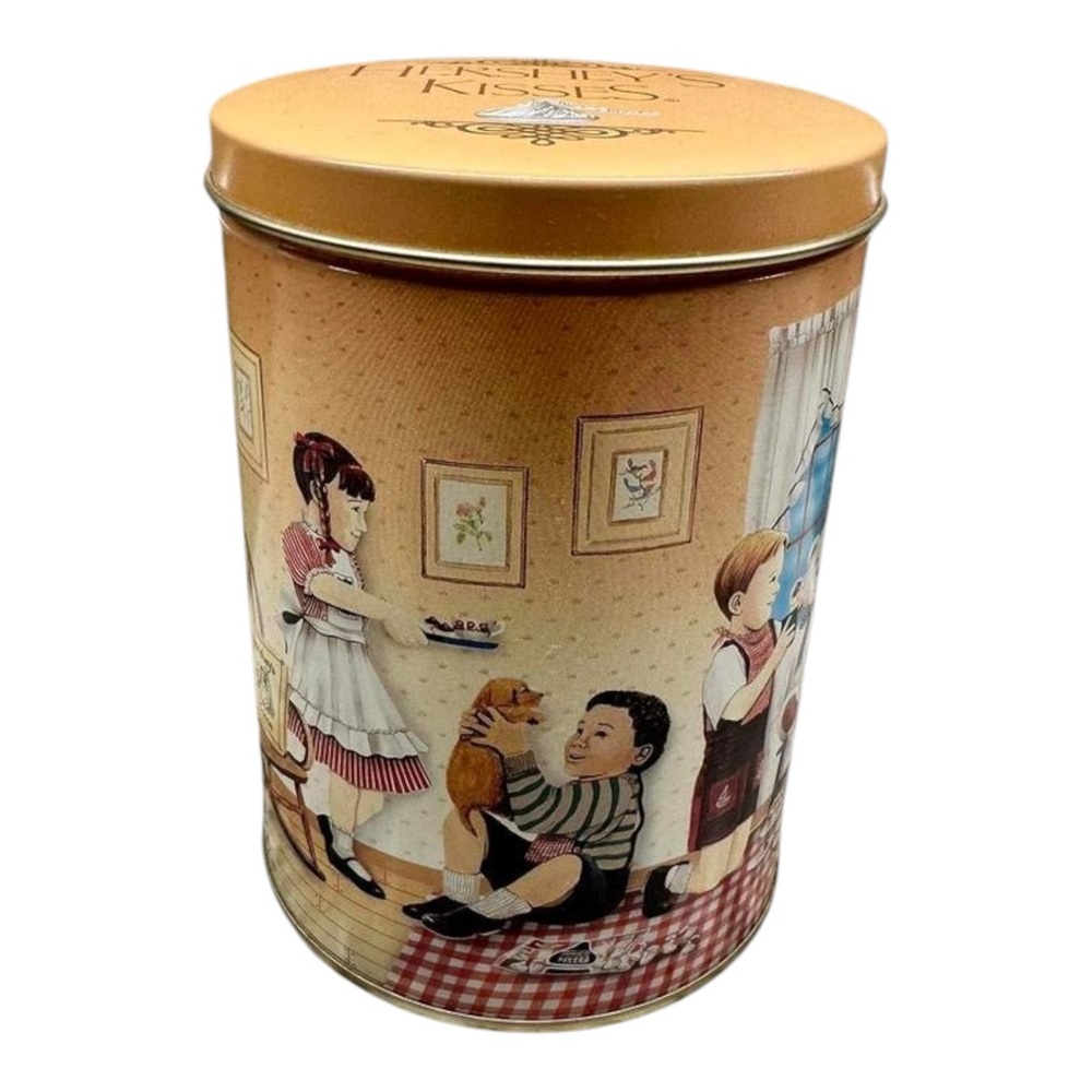 Vintage 1990 Hershey's Kisses Hometown Series Canister #5 Collector Tin 6”